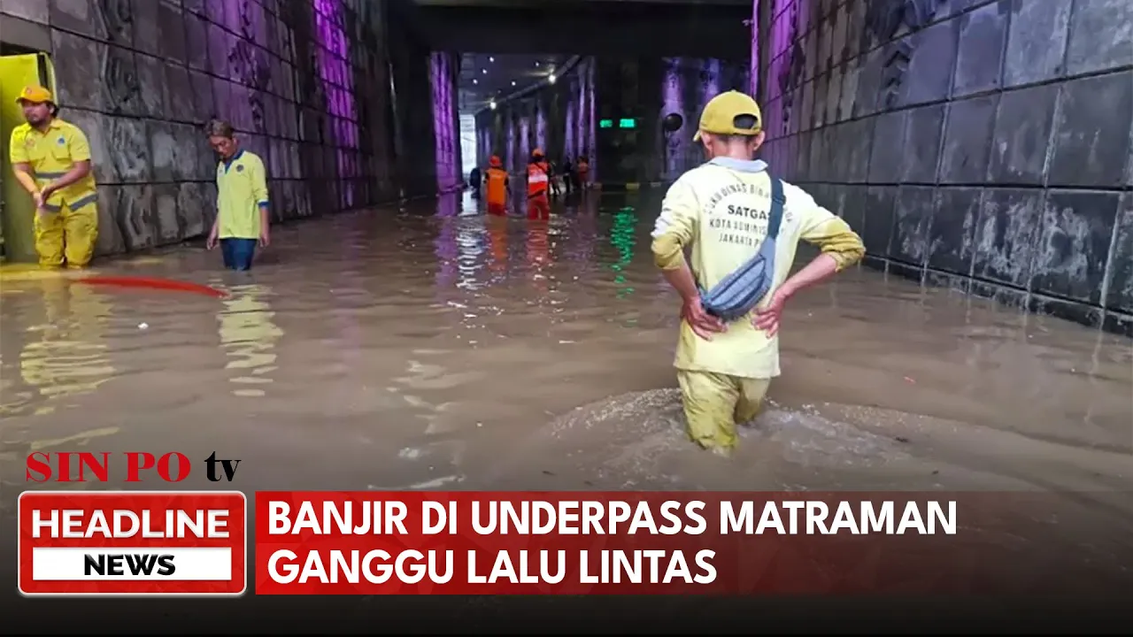 Banjir Di Underpass Matraman Ganggu Lalu Lintas