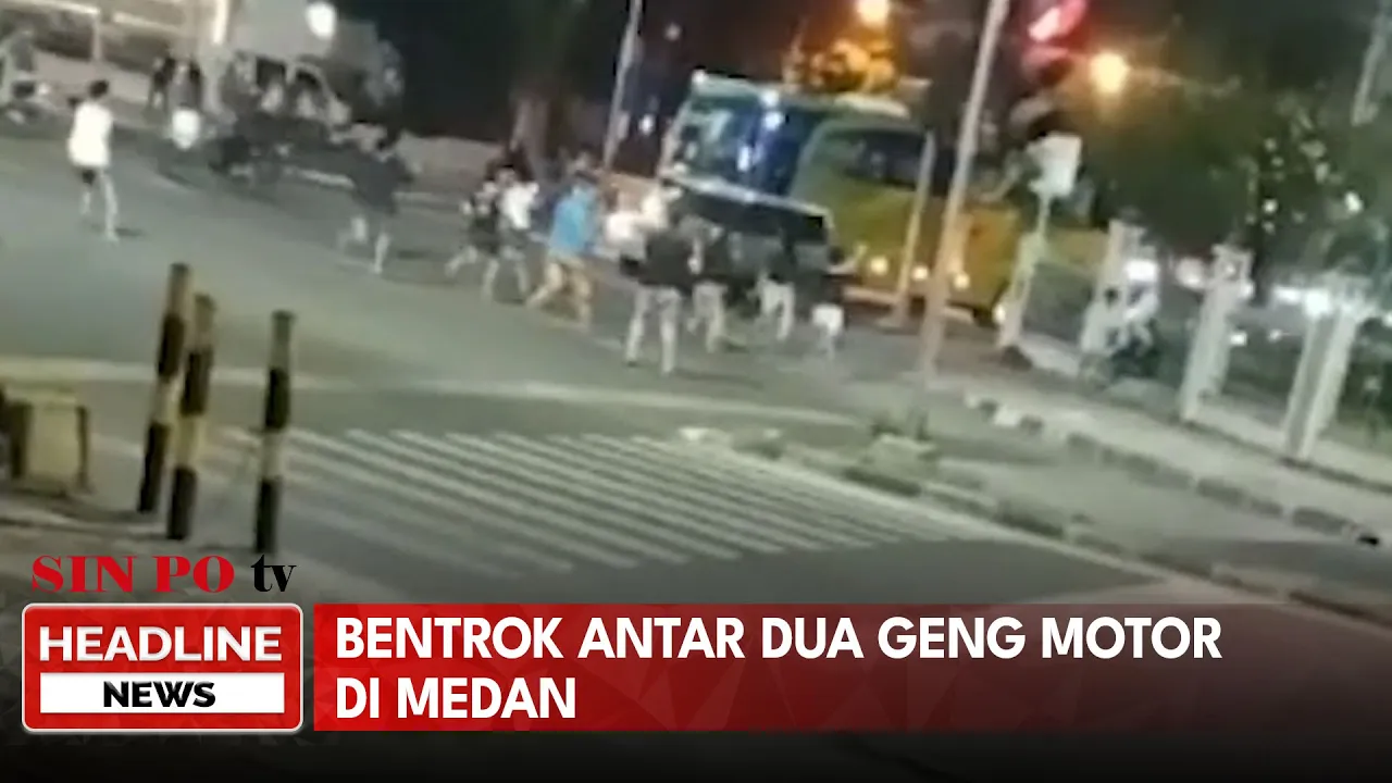 Bentrok Antar Dua Geng Motor Di Medan