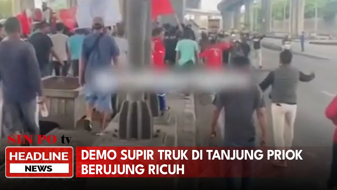 Demo Supir Truk Di Tanjung Priok Berujung Ricuh