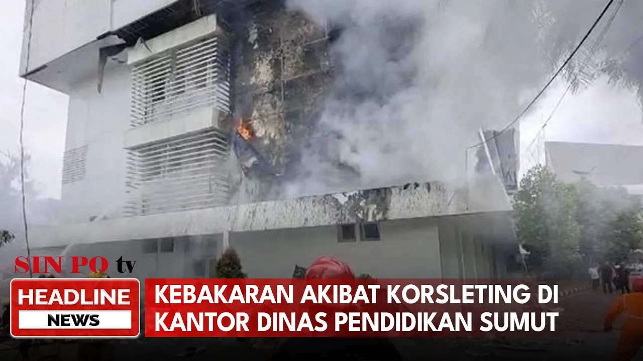 Kebakaran Akibat Korsleting Di Kantor Dinas Pendidikan Sumut