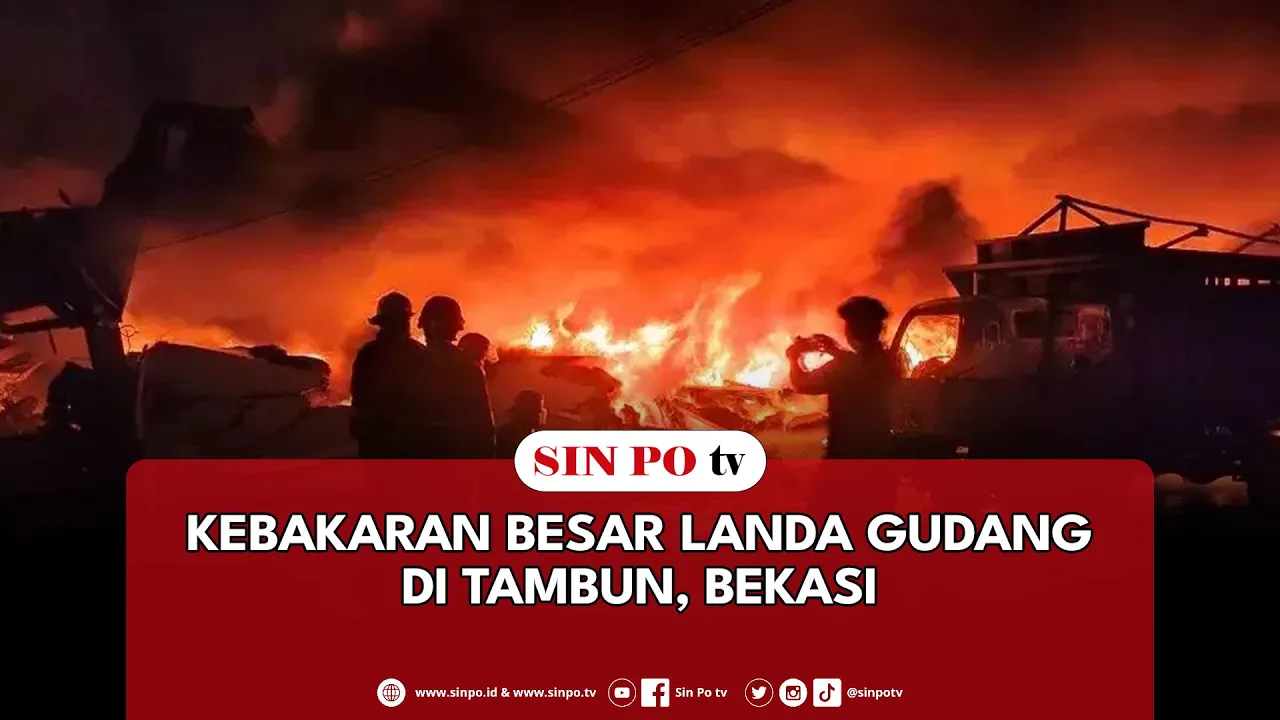 Kebakaran Besar Landa Gudang Di Tambun, Bekasi