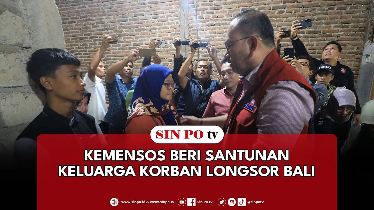 Kemensos Beri Santunan Keluarga Korban Longsor Bali