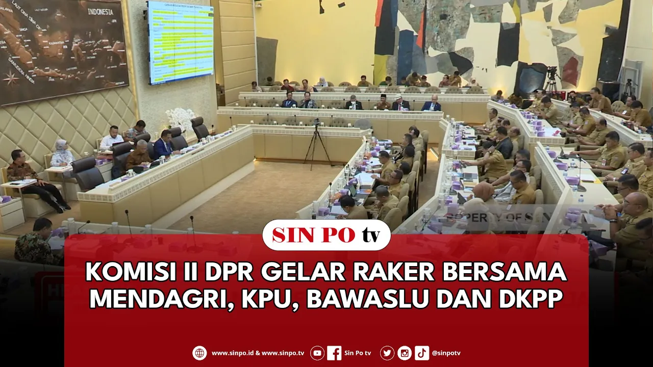 Komisi II DPR Gelar Raker Bersama Mendagri, KPU, Bawaslu Dan DKPP
