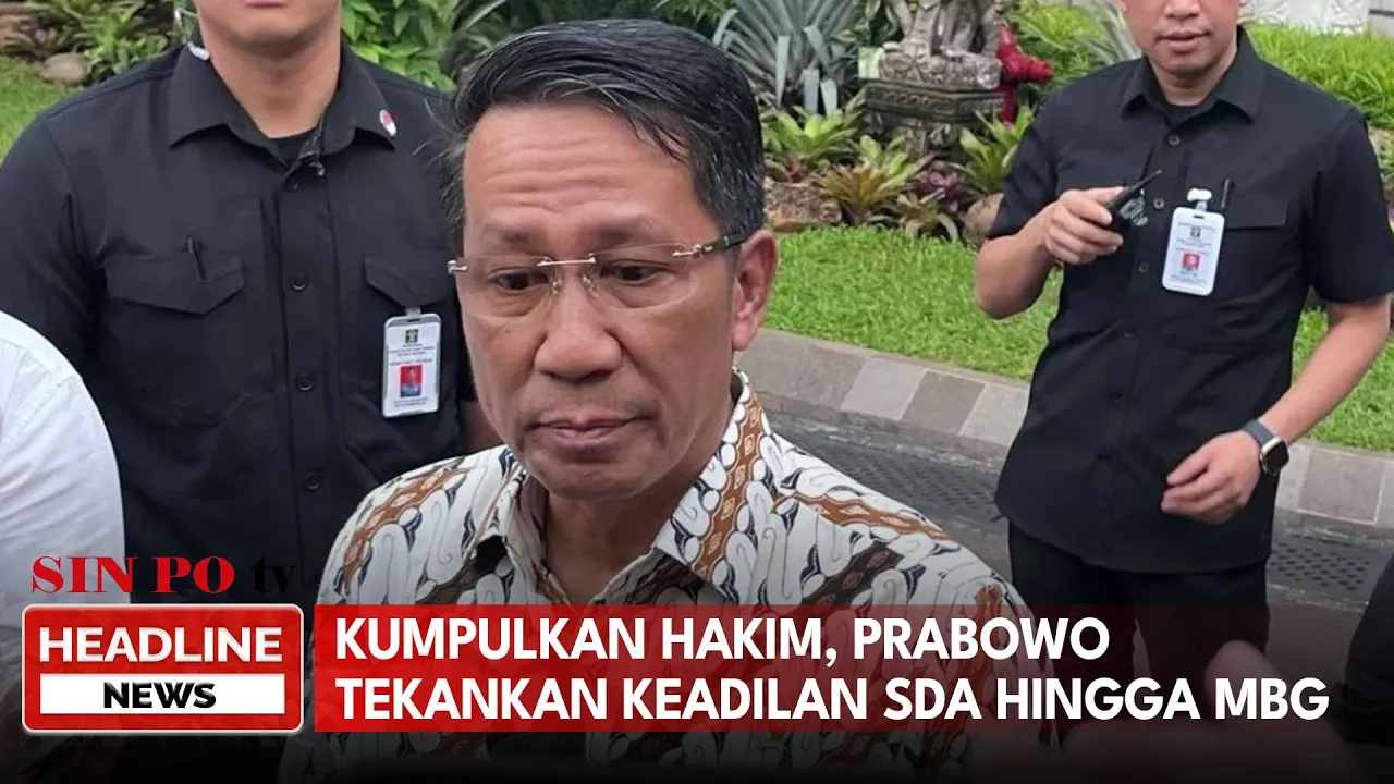 Kumpulkan Hakim, Prabowo Tekankan Keadilan SDA Hingga MBG
