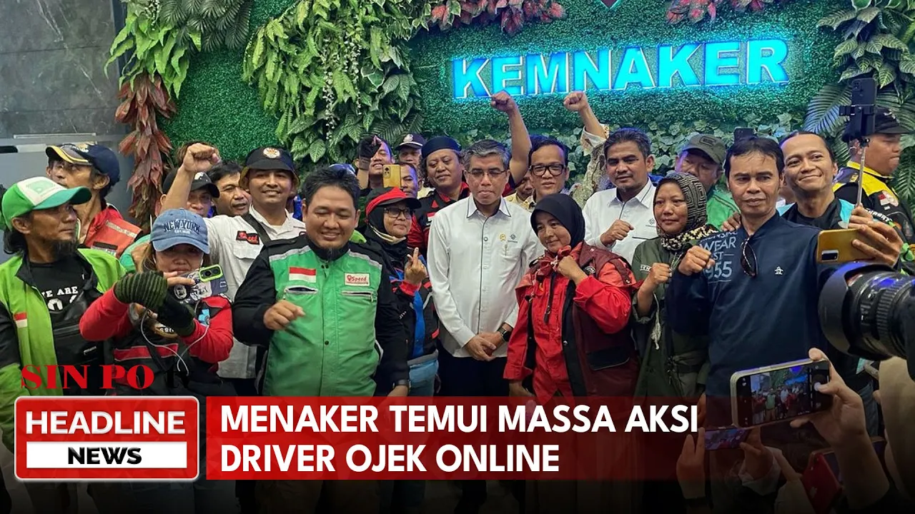 Menaker Temui Massa Aksi Driver Ojek Online