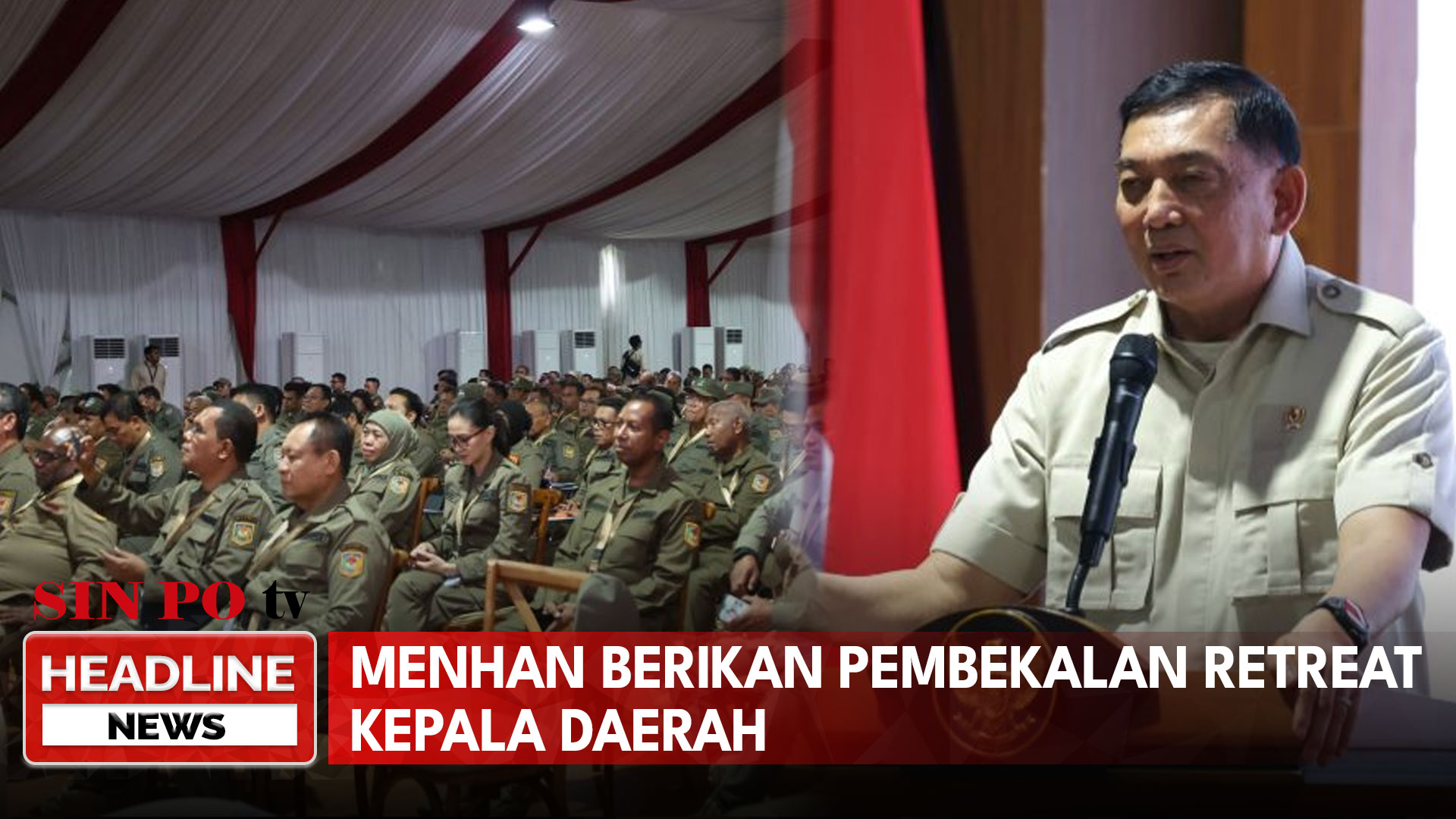 Menhan Berikan Pembekalan Retreat Kepala Daerah