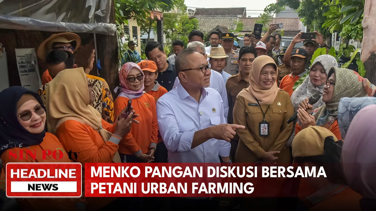 Menko Pangan Diskusi Bersama Petani Urban Farming