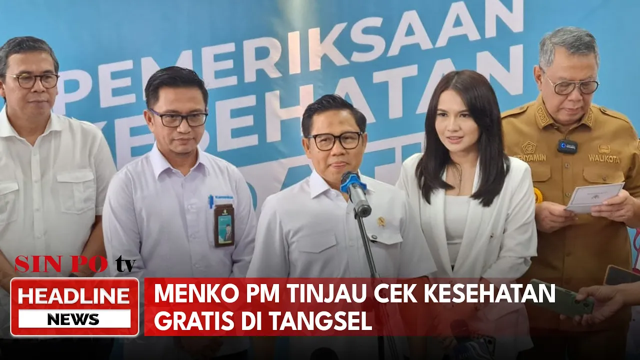 Menko PM Tinjau Cek Kesehatan Gratis Di Tangsel