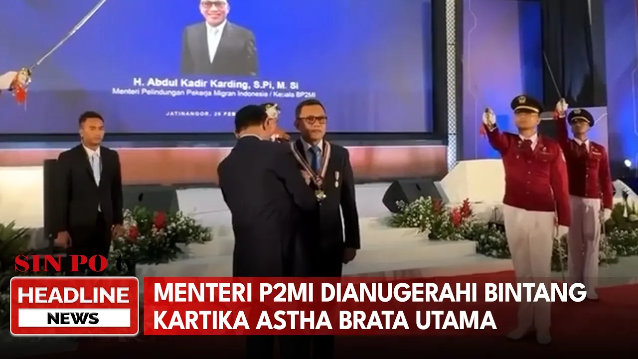 Menteri P2MI Dianugerahi Bintang Kartika Astha Brata Utama