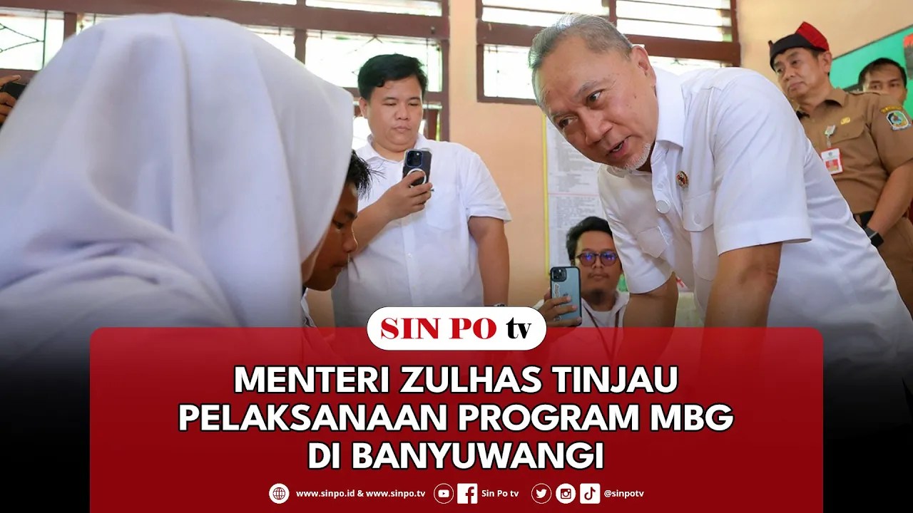 Menteri Zulhas Tinjau Pelaksanaan Program MBG Di Banyuwangi