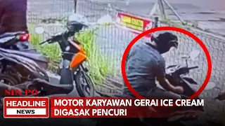 Motor Karyawan Gerai Ice Cream Digasak Pencuri