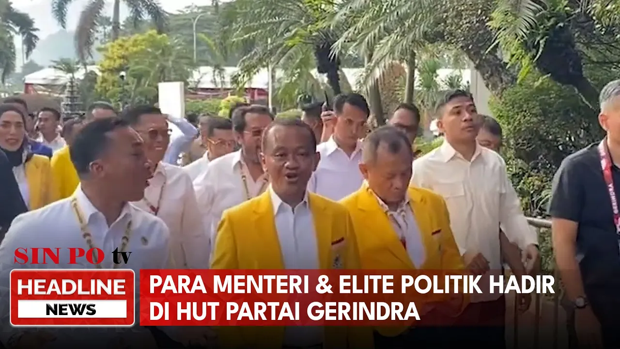 Para Menteri & Elite Politik Hadir Di HUT Partai Gerindra