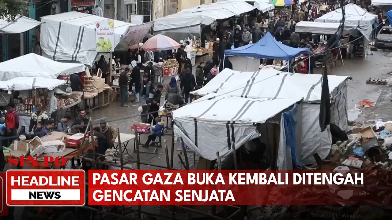 Pasar Gaza Buka Kembali Ditengah Gencatan Senjata