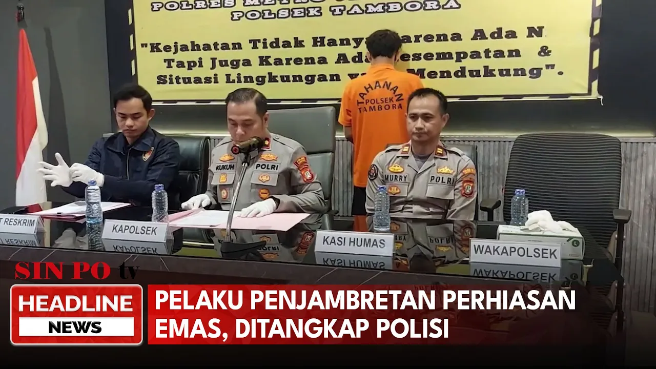 Pelaku Penjambretan Perhiasan Emas, Ditangkap Polisi