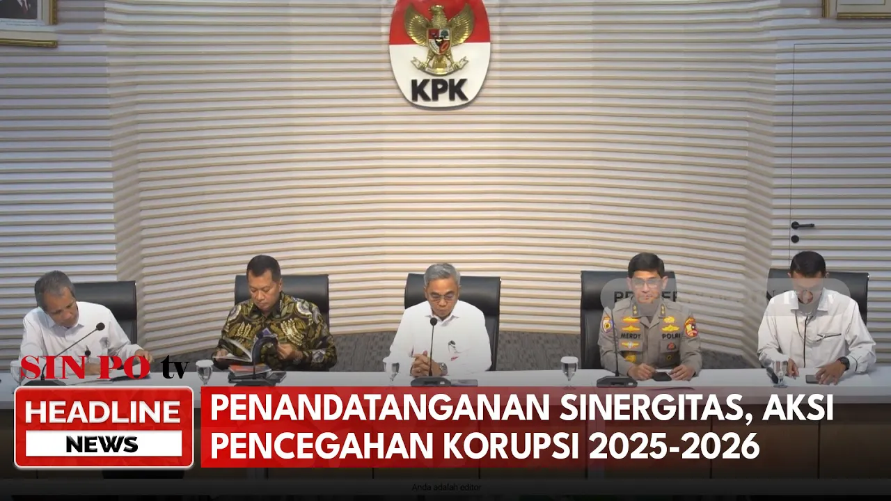 Penandatanganan Sinergitas, Aksi Pencegahan Korupsi 2025-2026