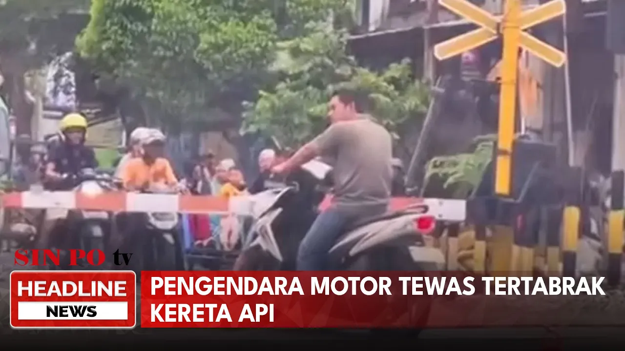 Pengendara Motor Tewas Tertabrak Kereta Api