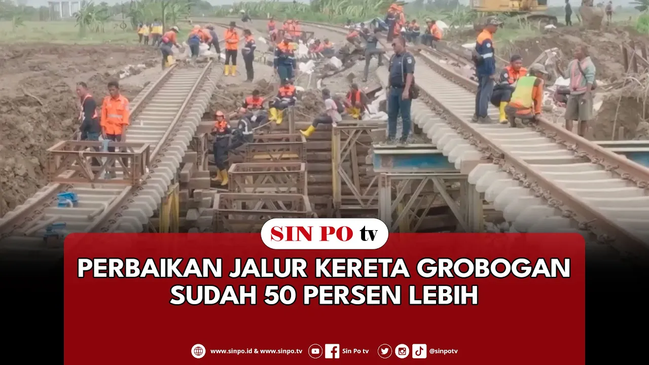 Perbaikan Jalur Kereta Grobogan Sudah 50 Persen Lebih