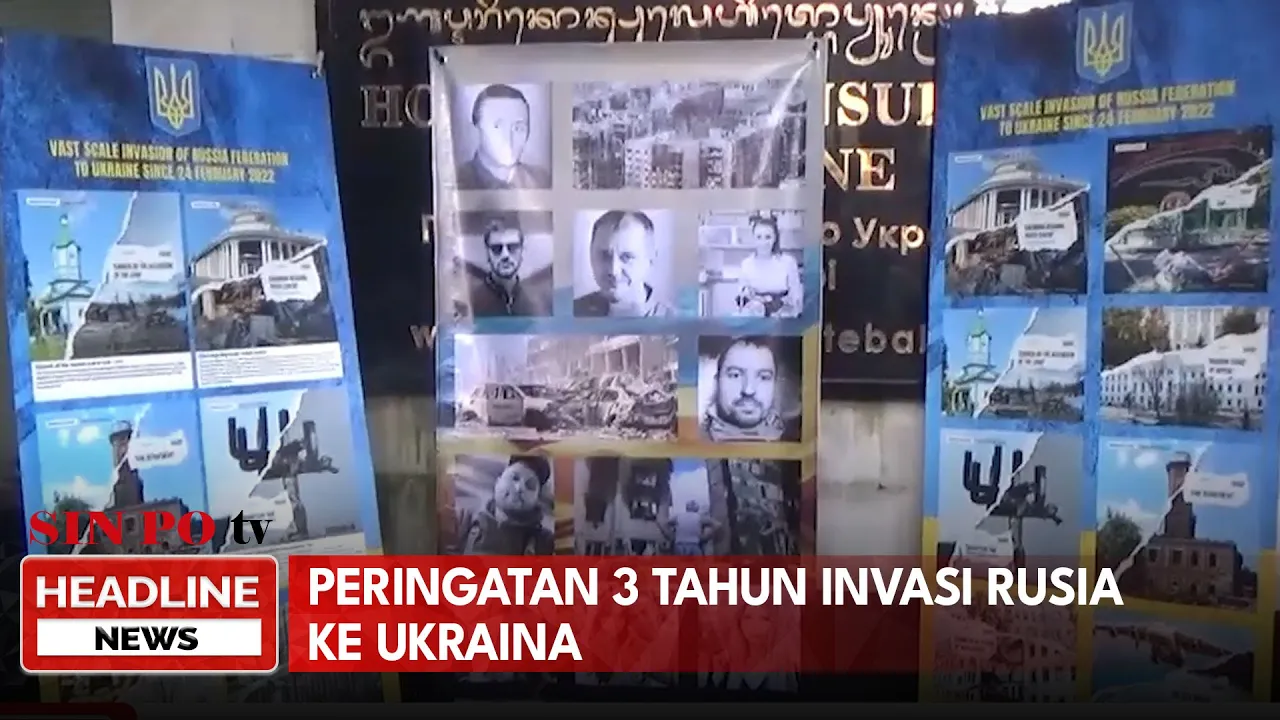 Peringatan 3 Tahun Invasi Rusia Ke Ukraina