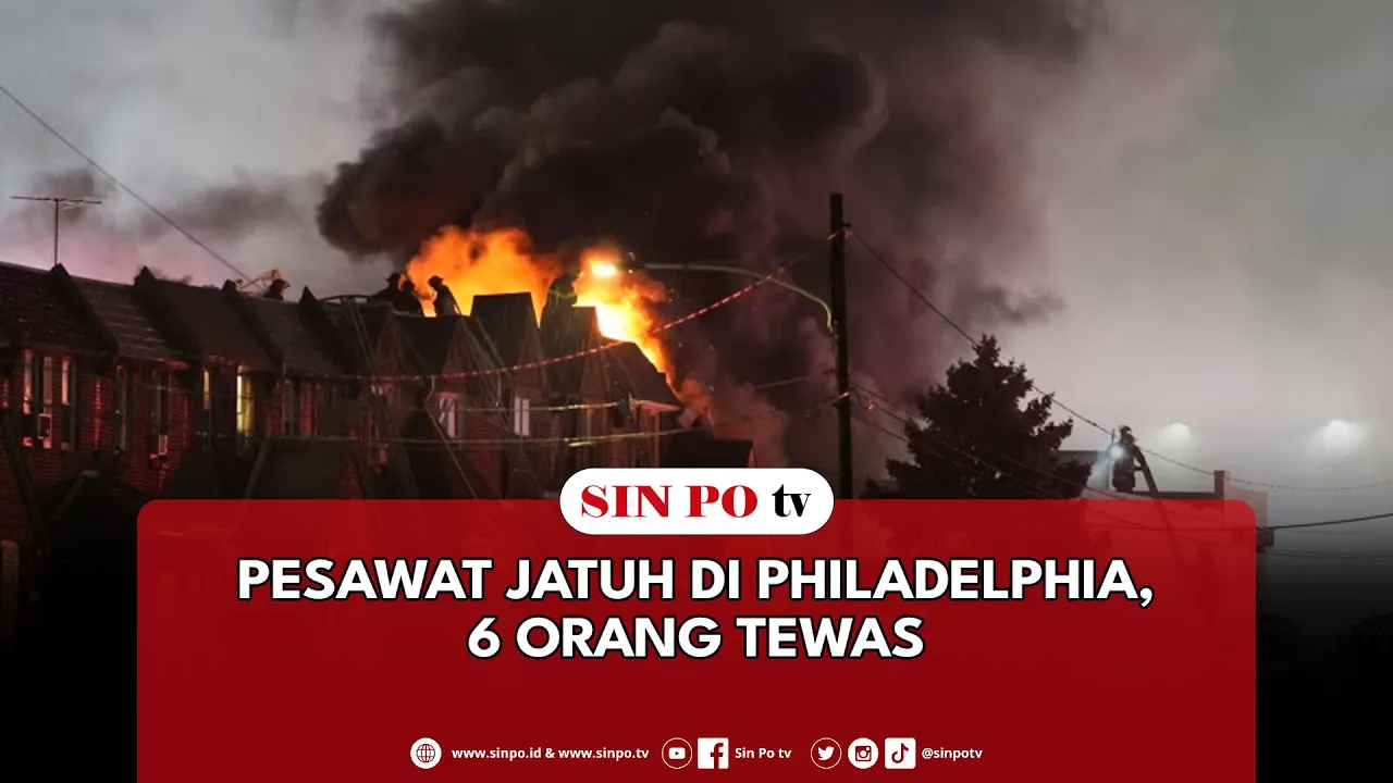 Pesawat Jatuh Di Philadelphia, 6 Orang Tewas