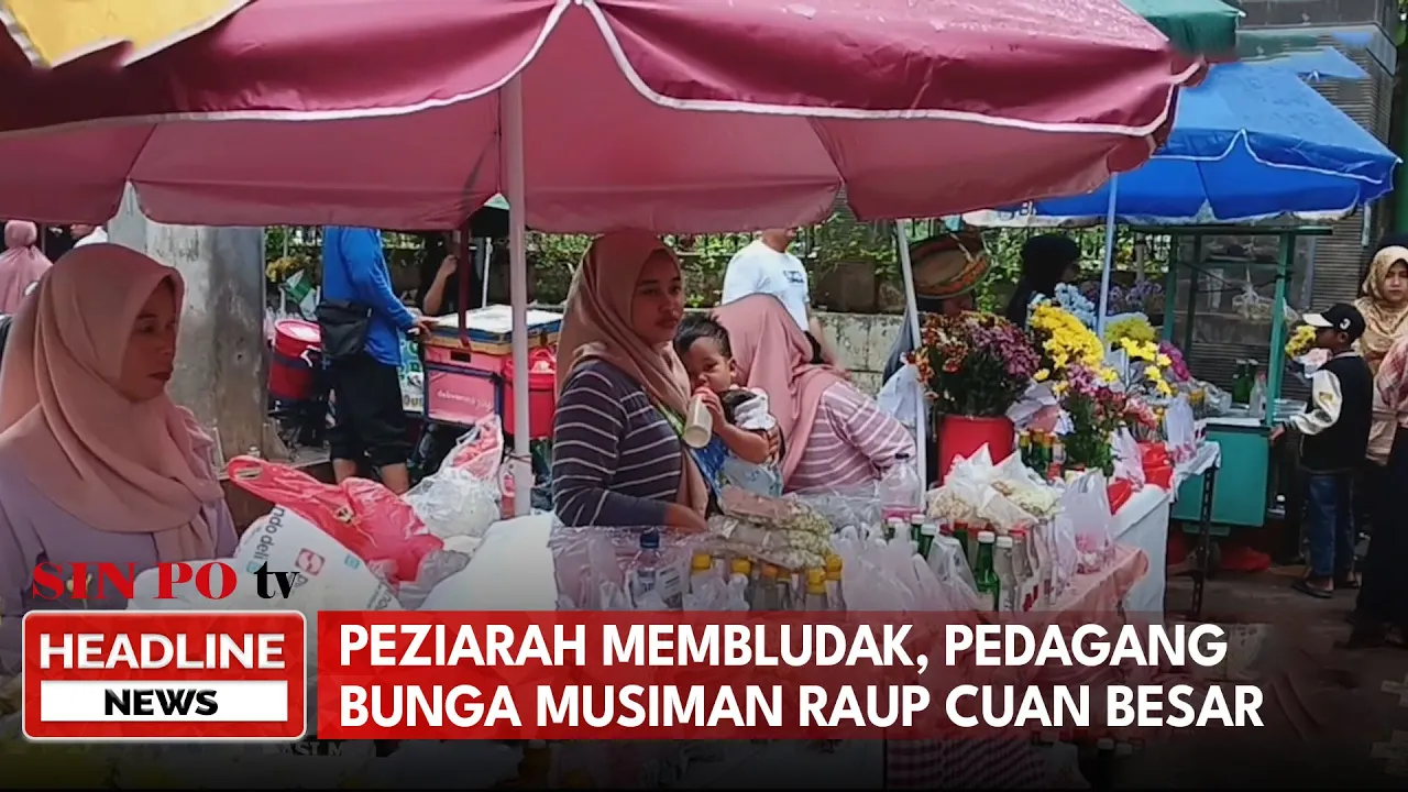 Peziarah Membludak, Pedagang Bunga Musiman Raup Cuan Besar