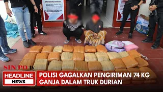 Polisi Gagalkan Pengiriman 74 Kg Ganja Dalam Truk Durian