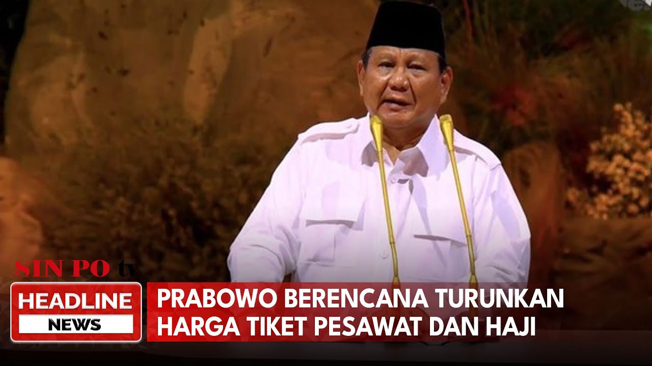 Prabowo Berencana Turunkan Harga Tiket Pesawat Dan Haji