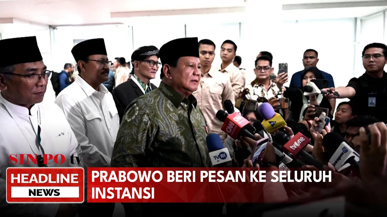Prabowo Beri Pesan Ke Seluruh Instansi