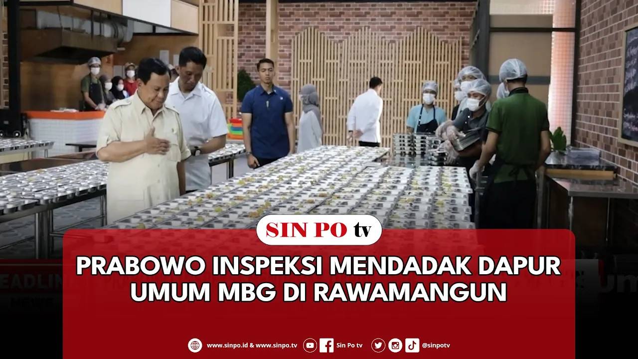 Prabowo Inspeksi Mendadak Dapur Umum MBG Di Rawamangun