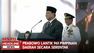 Prabowo Lantik 961 Pimpinan Daerah Secara Serentak