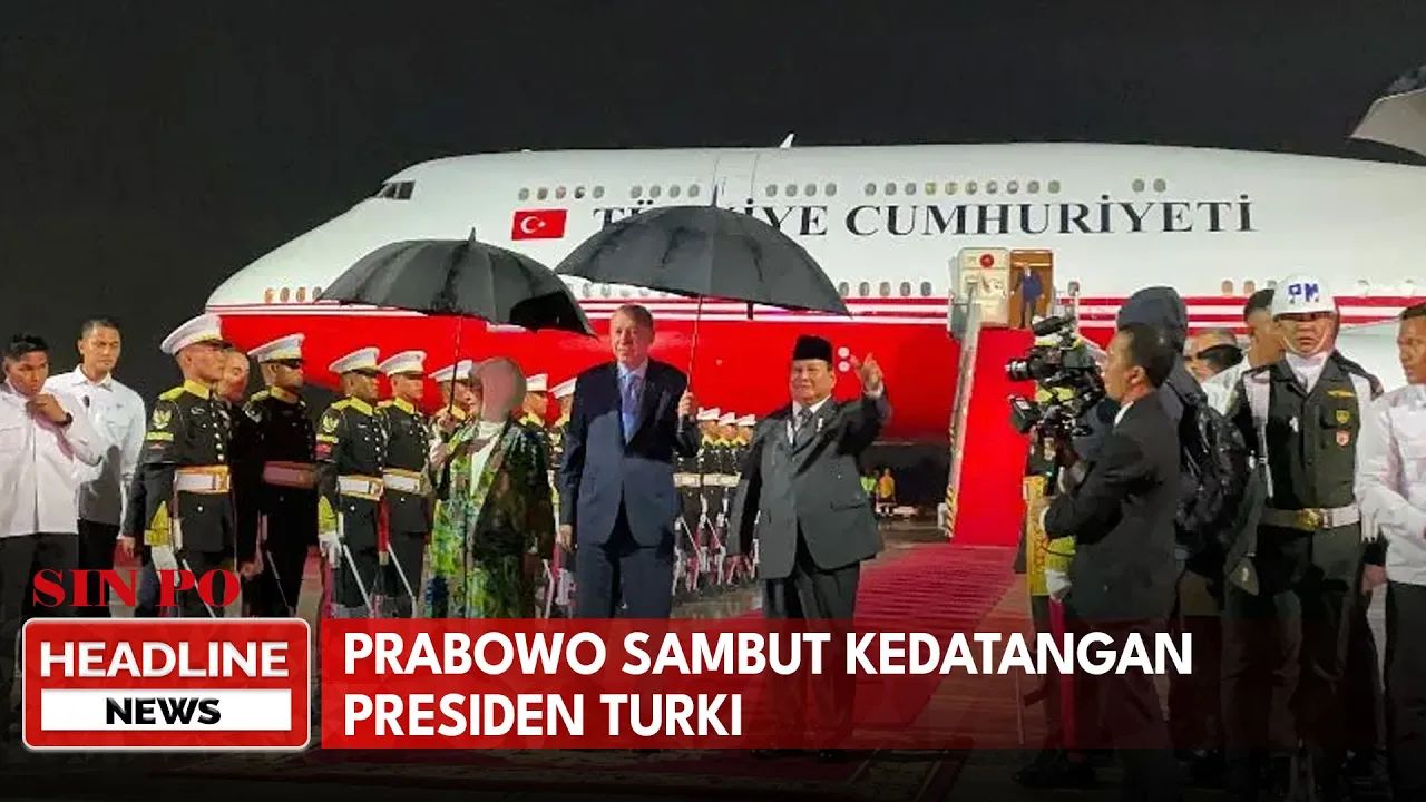 Prabowo Sambut Kedatangan Presiden Turki Di Halim Perdanakusuma