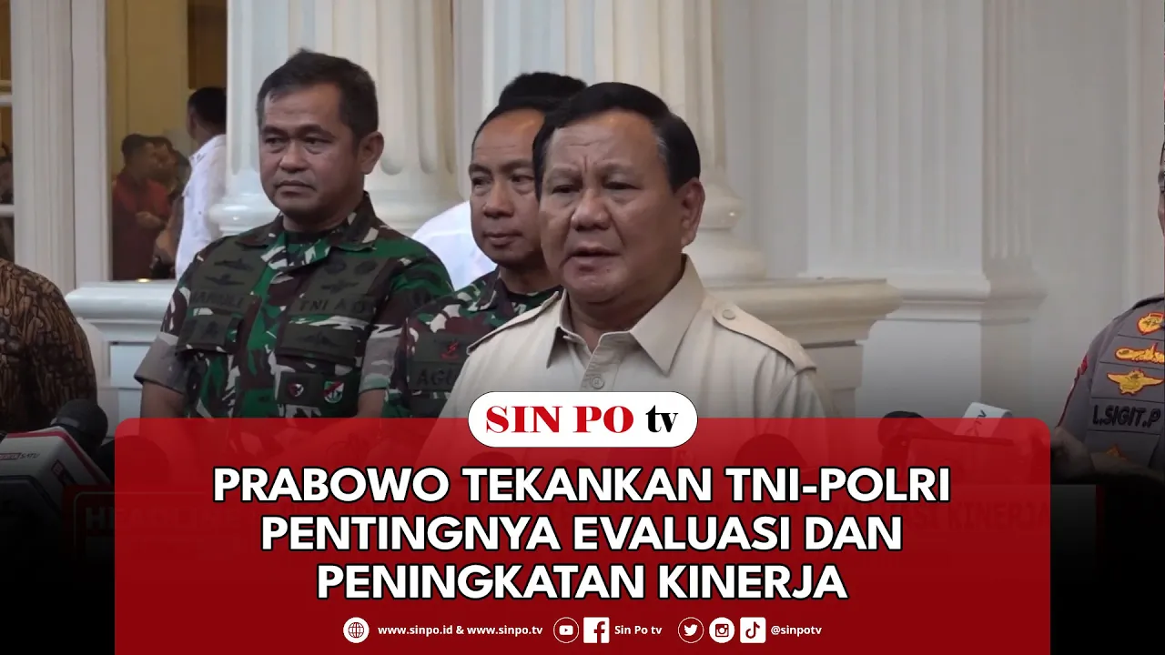 Prabowo Tekankan TNI-Polri Pentingnya Evaluasi Dan Peningkatan Kinerja