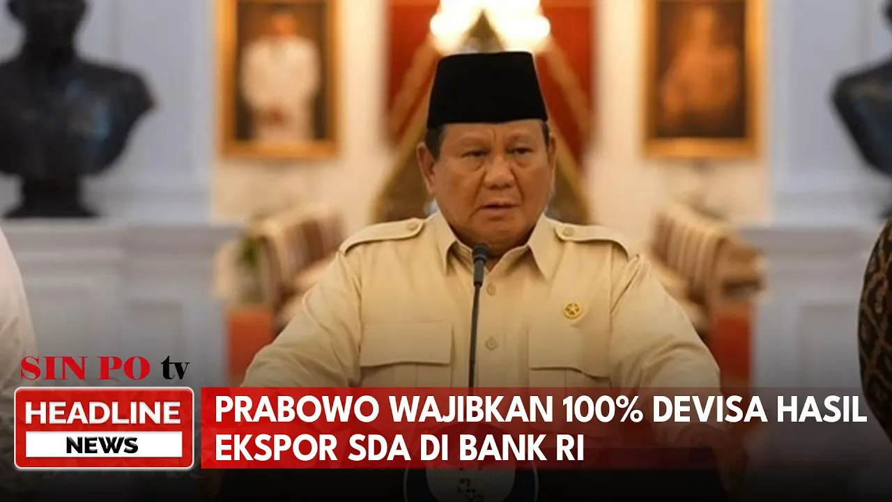 Prabowo Wajibkan 100% Devisa Hasil Ekspor SDA Di Bank RI