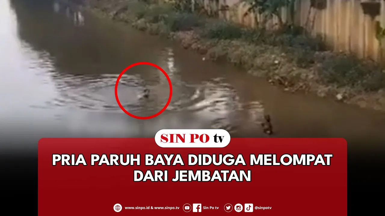 Pria Paruh Baya Diduga Melompat Dari Jembatan