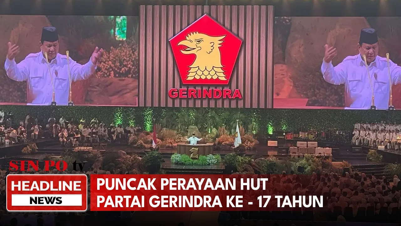 Puncak Perayaan HUT Partai Gerindra Ke - 17 Tahun