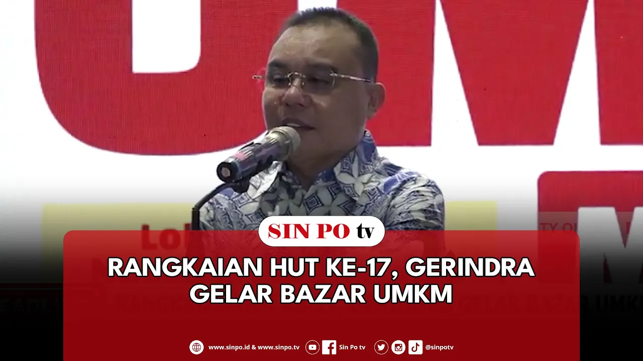 Rangkaian HUT Ke-17, Gerindra Gelar Bazar UMKM