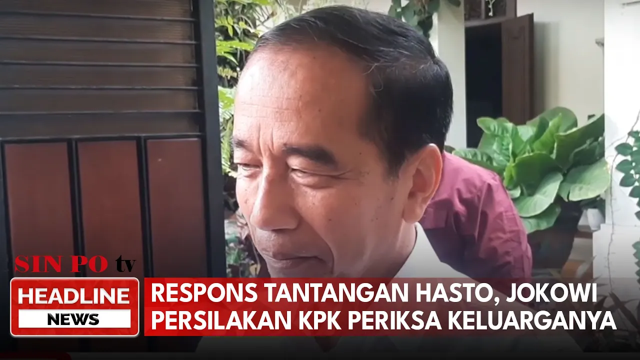 Respons Tantangan Hasto, Jokowi Persilakan KPK Periksa Keluarganya