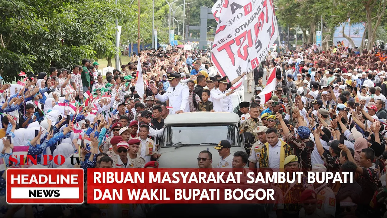 Ribuan Masyarakat Sambut Bupati Dan Wakil Bupati Bogor