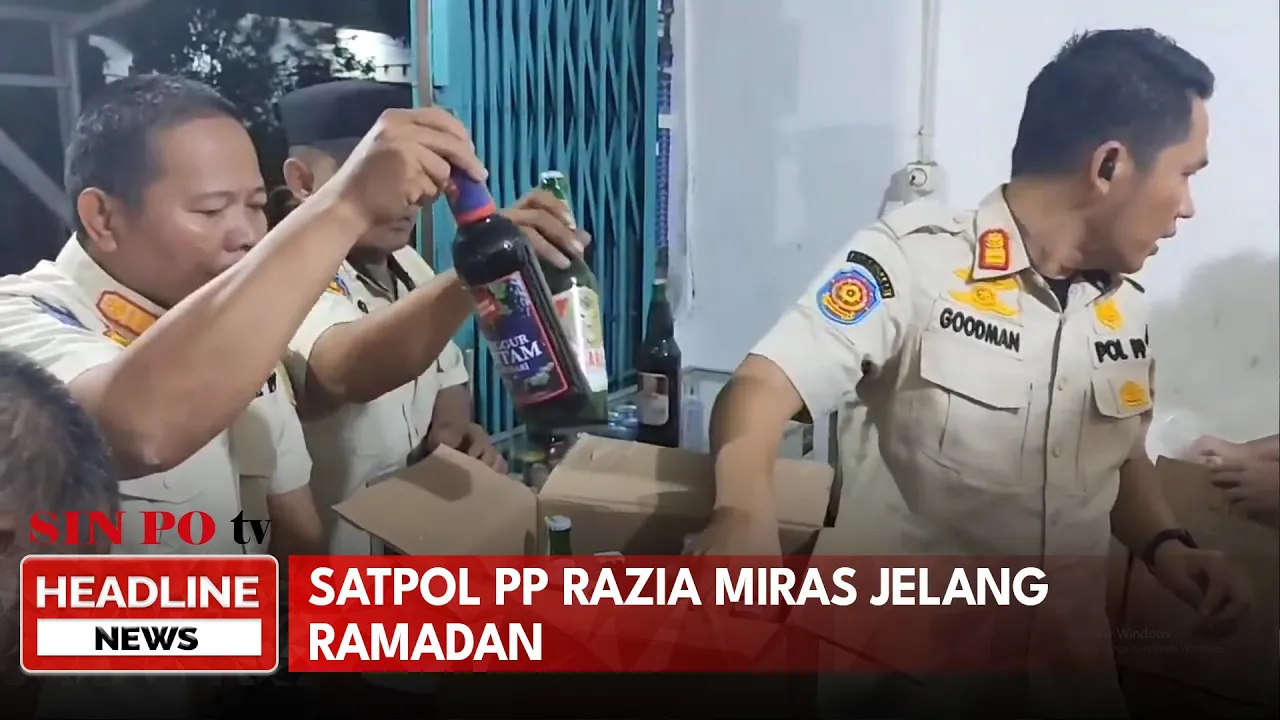 Satpol PP Razia Miras Jelang Ramadan