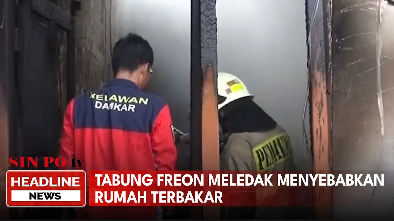 Tabung Freon Meledak Menyebabkan Rumah Terbakar