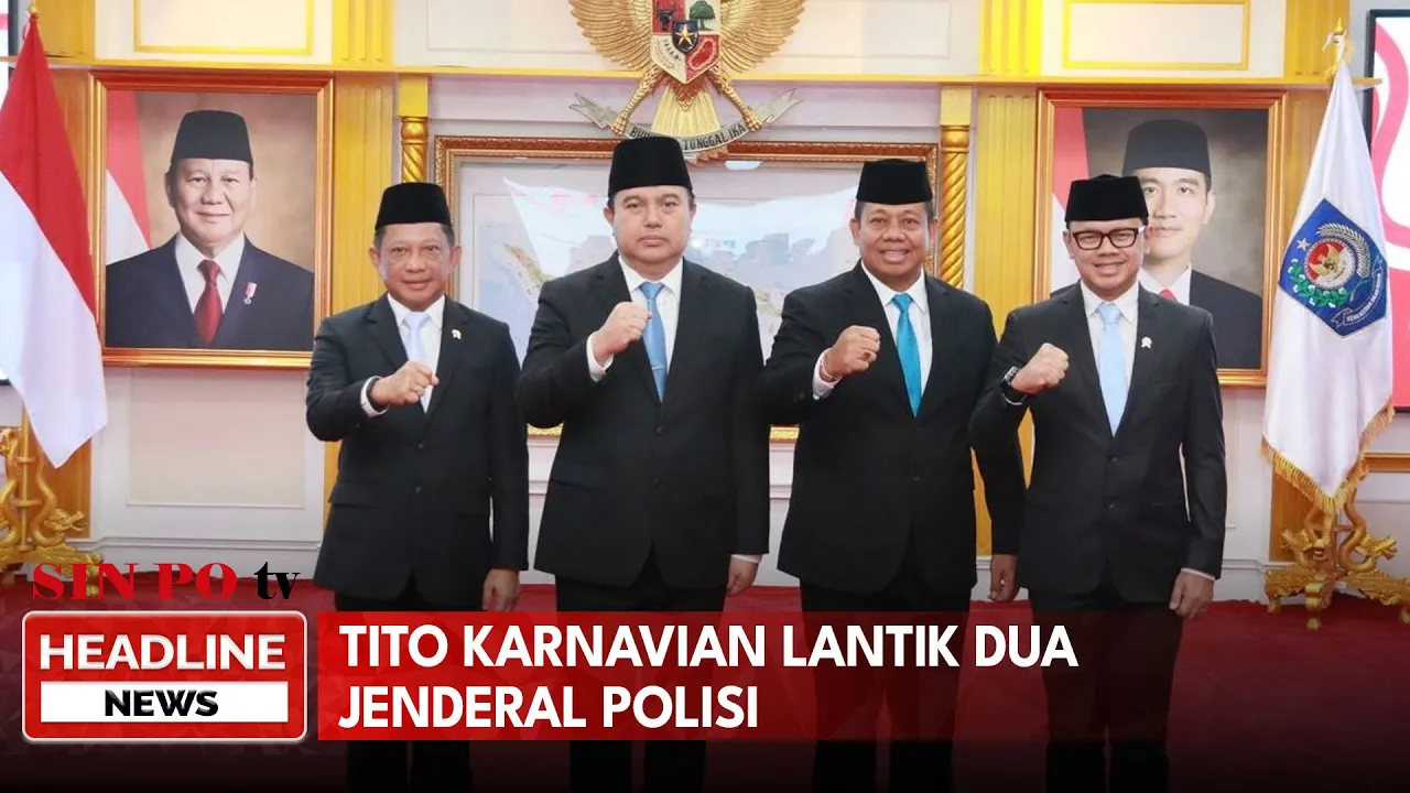 Tito Karnavian Lantik Dua Jenderal Polisi