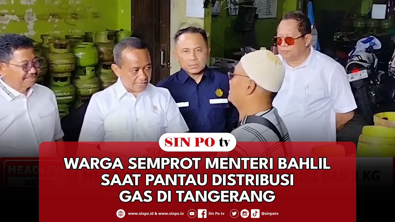 Warga Semprot Menteri Bahlil Saat Pantau Distribusi Gas Di Tangerang
