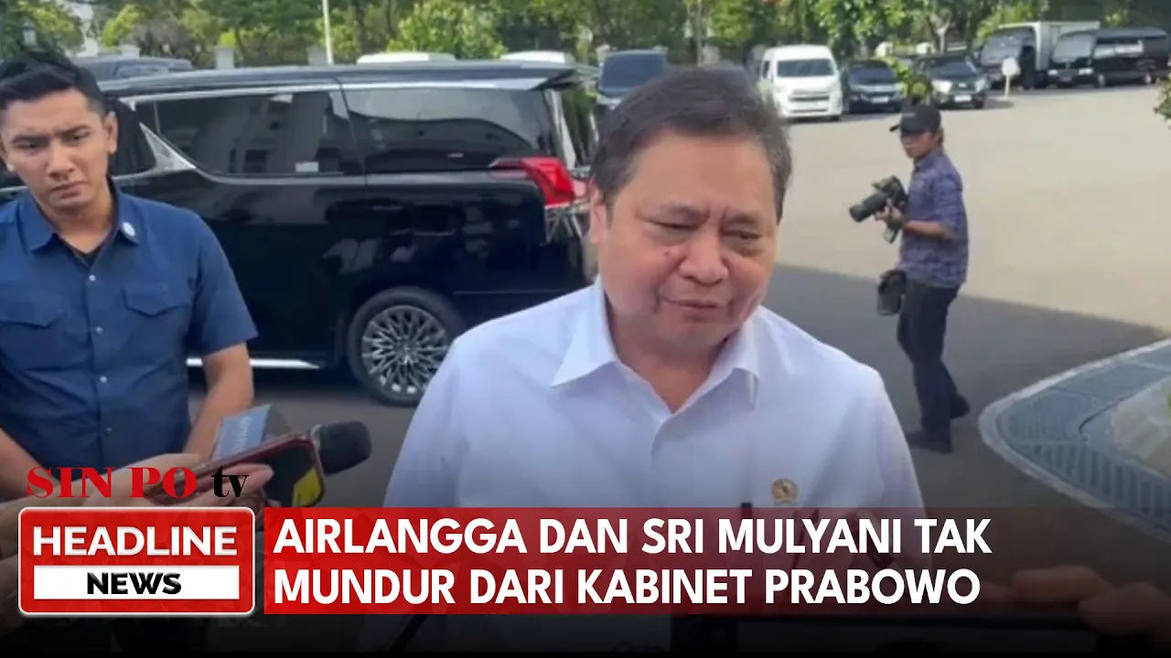 Airlangga dan Sri Mulyani Tak Mundur dari Kabinet Prabowo