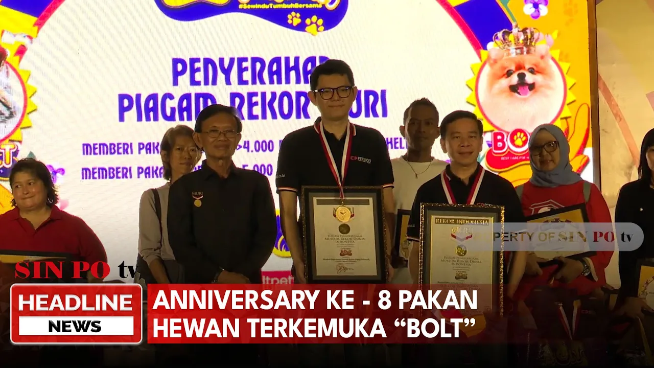 Anniversary ke-8 Pakan Hewan Terkemuka "Bolt"