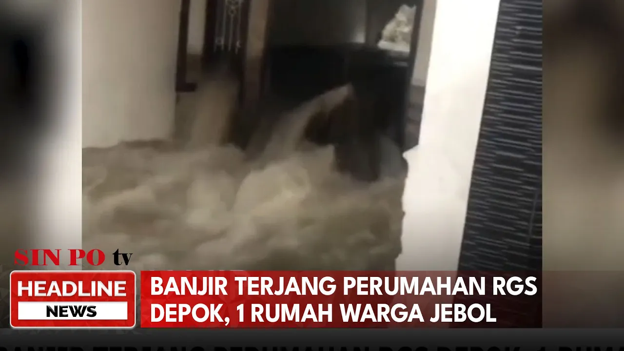 Banjir Terjang Perumahan RGS Depok, 1 Rumah Warga Jebol