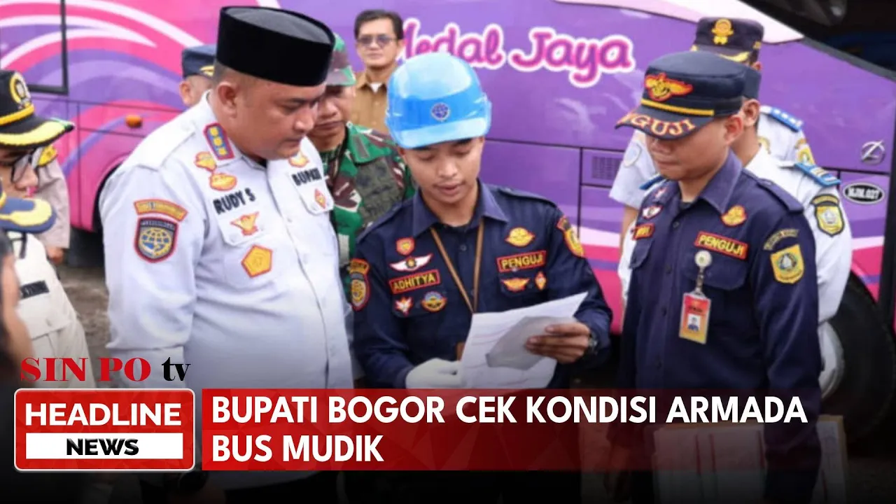 Bupati Bogor Cek Kondisi Armada Bus Mudik