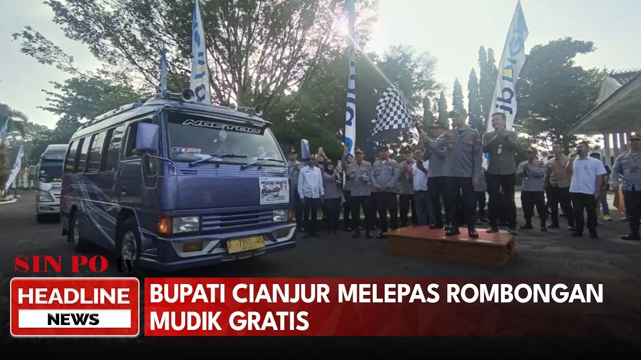 Bupati Cianjur Melepas Rombongan Mudik Gratis