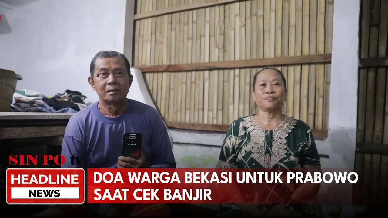 Doa Warga Bekasi untuk Prabowo saat Cek Banjir