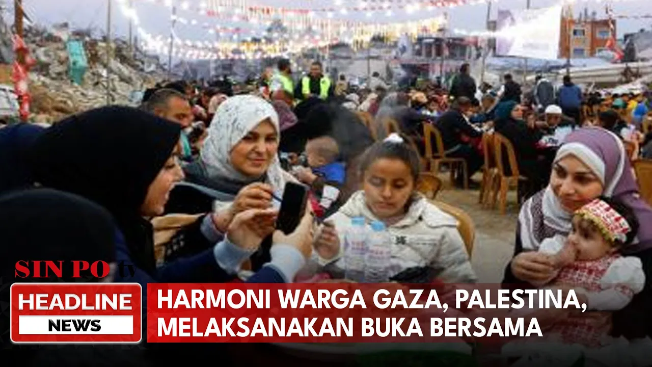 Harmoni Warga Gaza, Palestina,  Melaksanakan Buka Bersama