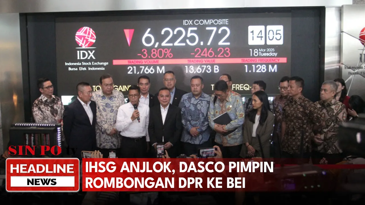 IHSG Anjlok, Dasco Pimpin Rombongan DPR ke BEI