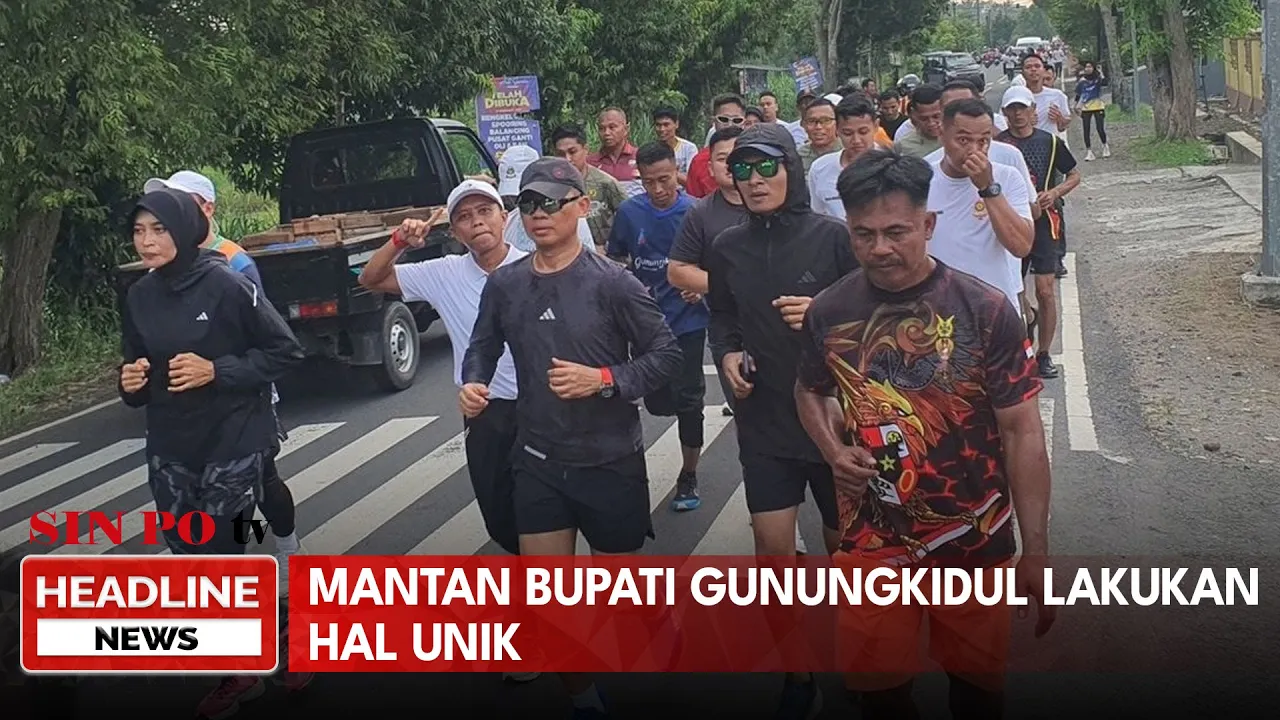 Jabatan Selesai, Mantan Bupati Gunungkidul Pulang ke Rumah dengan Berlari 8 Km